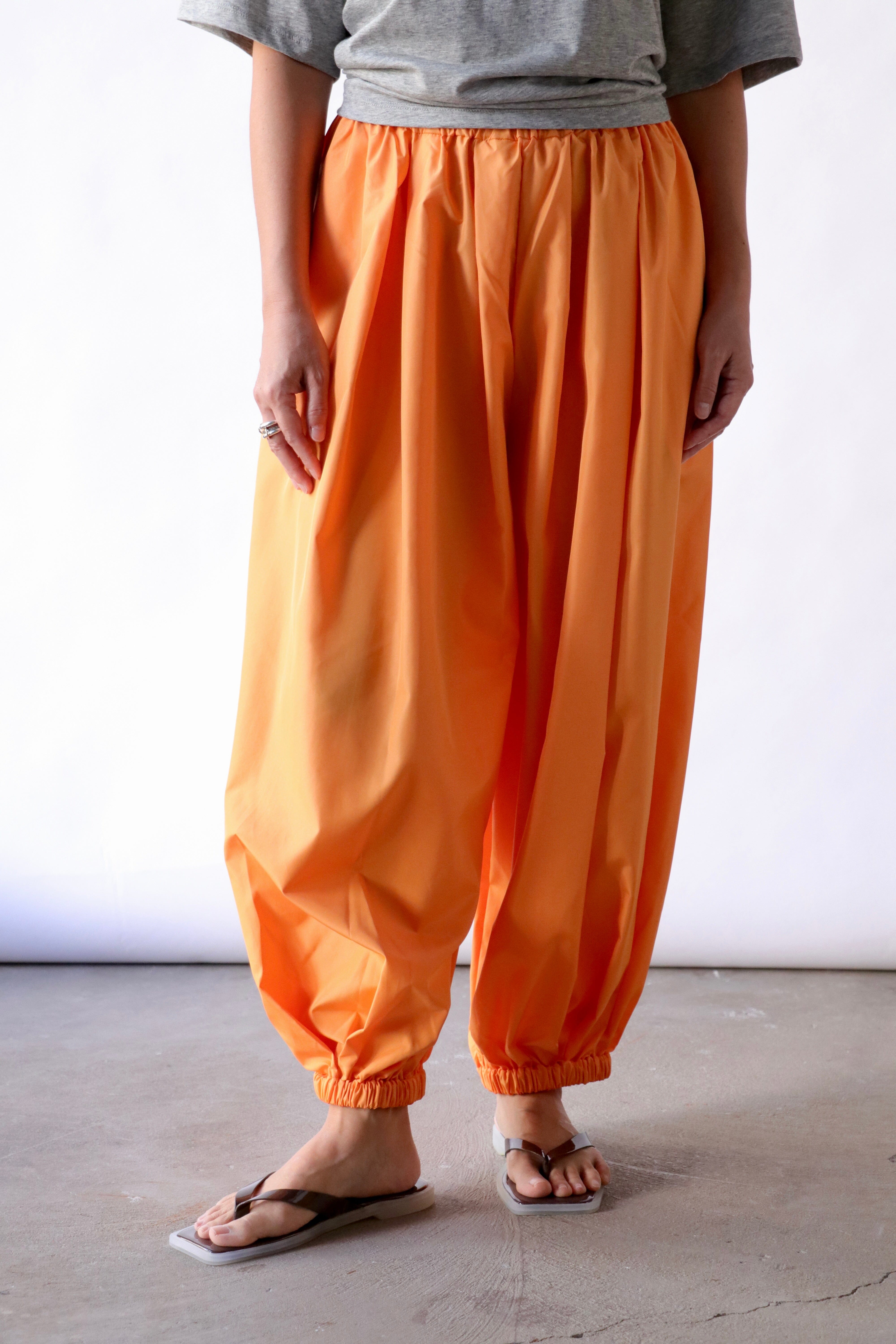 Tibi Summer Nylon Zeppelin Pant in Orange | WE ARE ICONIC