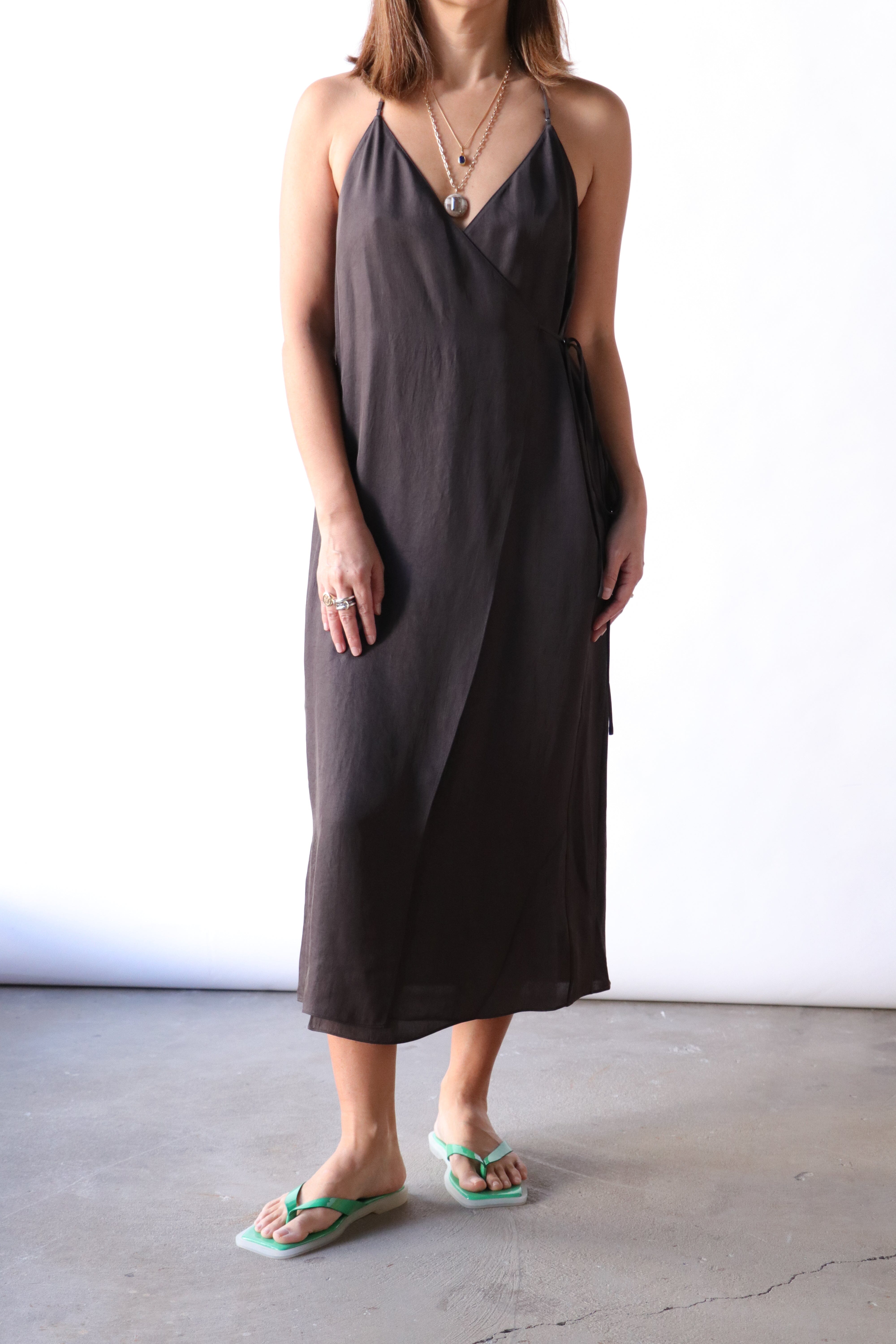 white christmas dresses Jluxlabel | Chocolate Summer in Capri Dress | Size Xs main image 1