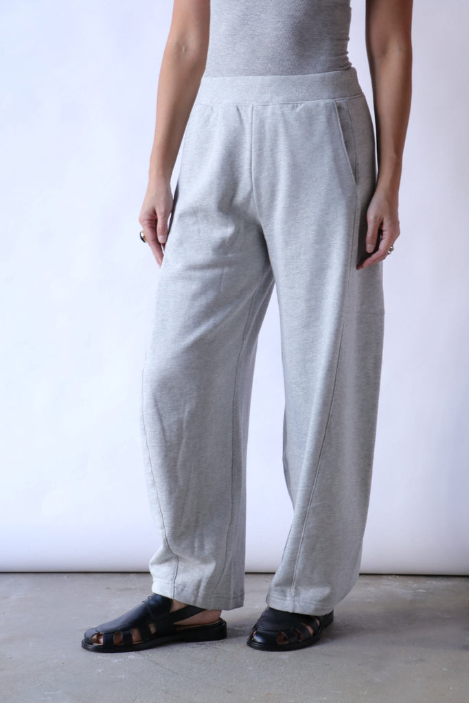 Tibi Winslow Sweatpant in Heather Grey Bottoms Tibi 