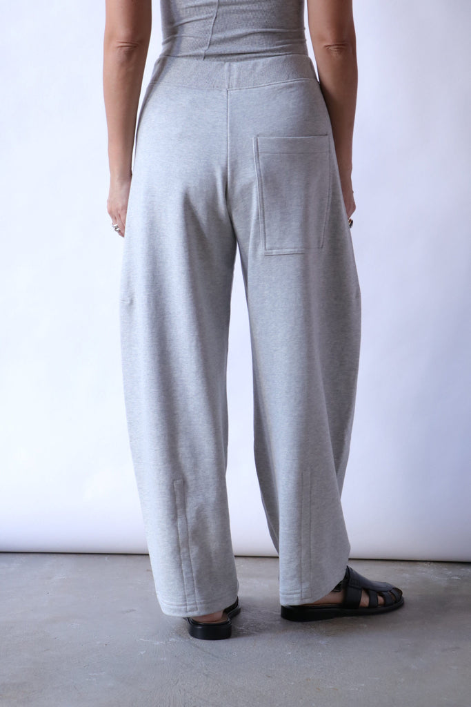 Tibi Winslow Sweatpant in Heather Grey Bottoms Tibi 