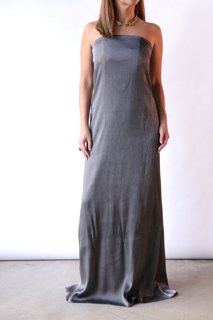 TWP Carolyns Gown in Charcoal Dresses TWP 