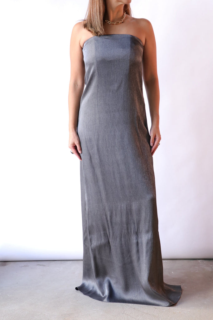 TWP Carolyns Gown in Charcoal Dresses TWP 