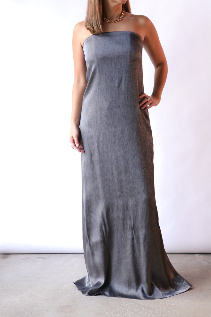 TWP Carolyns Gown in Charcoal Dresses TWP 