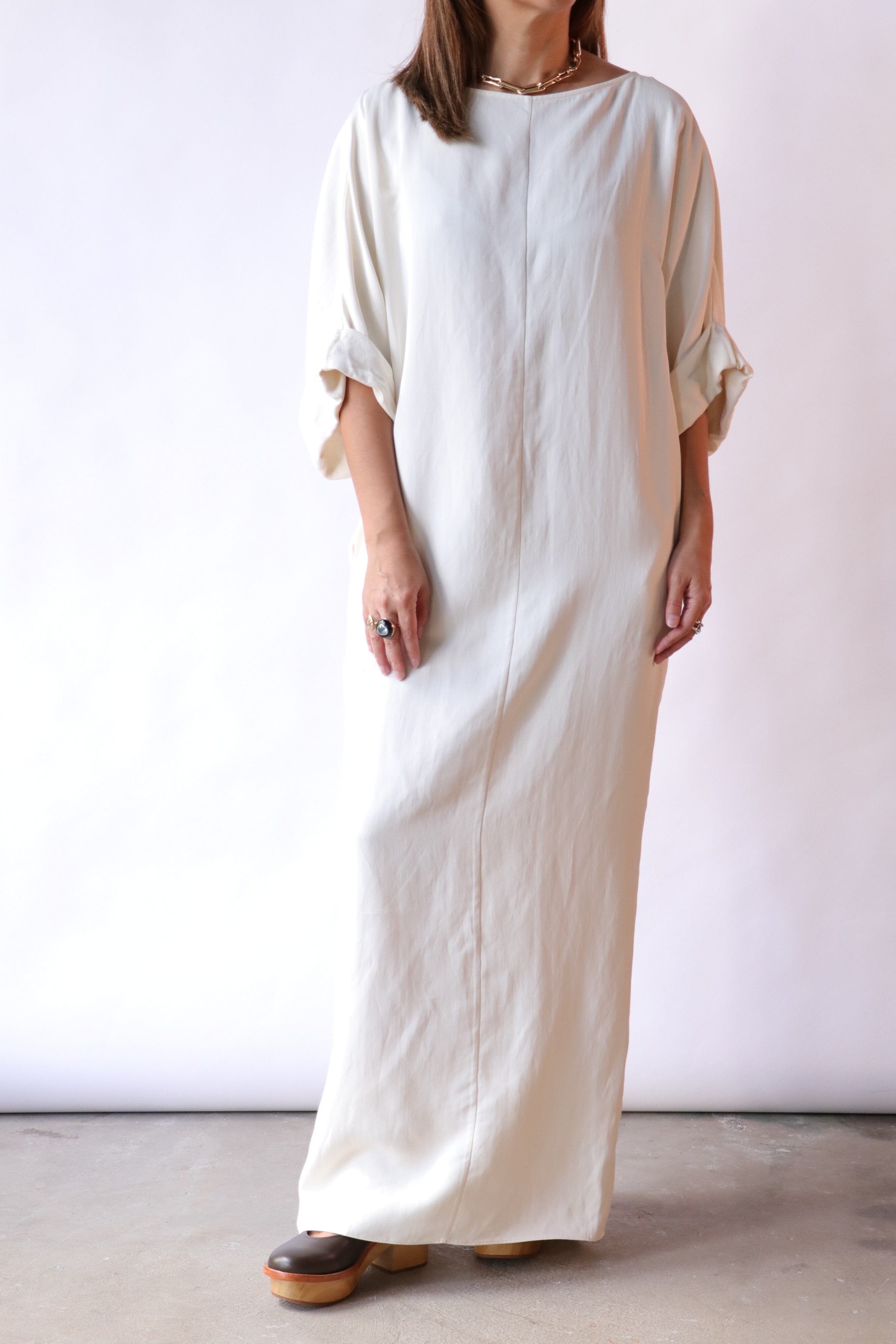 TWP Dress for B Dress in Coated Viscose Linen