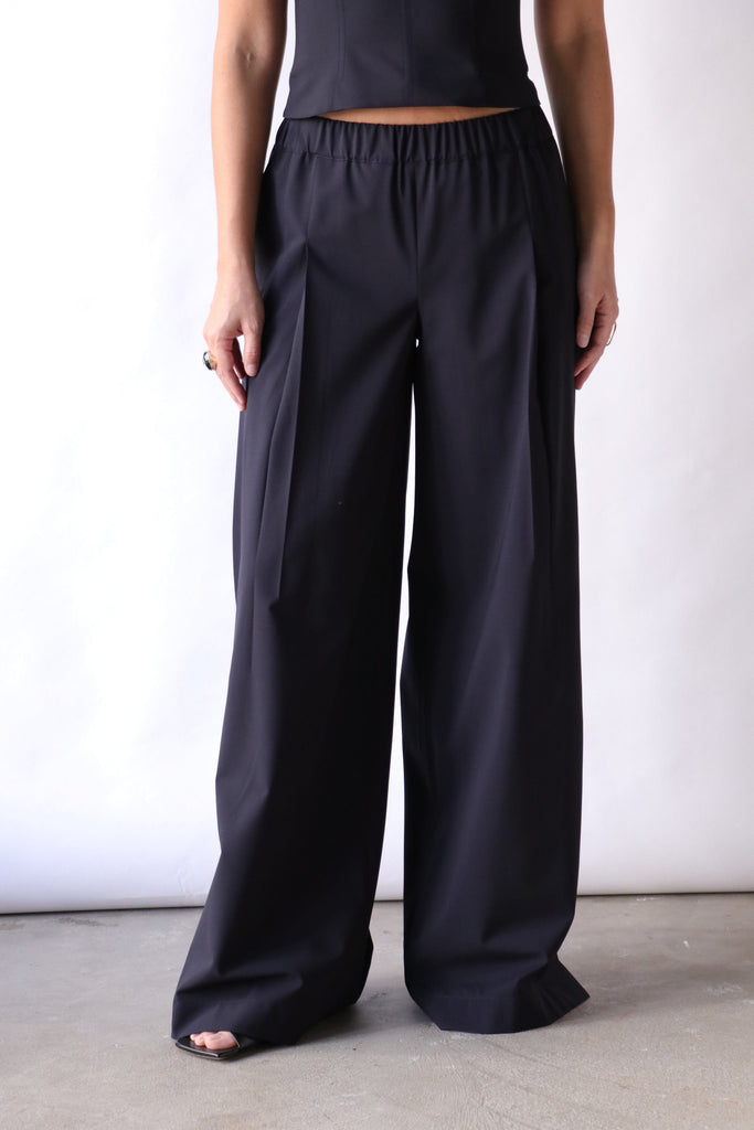 TWP Eva Pant with Tux Pleat in Midnight Bottoms TWP 