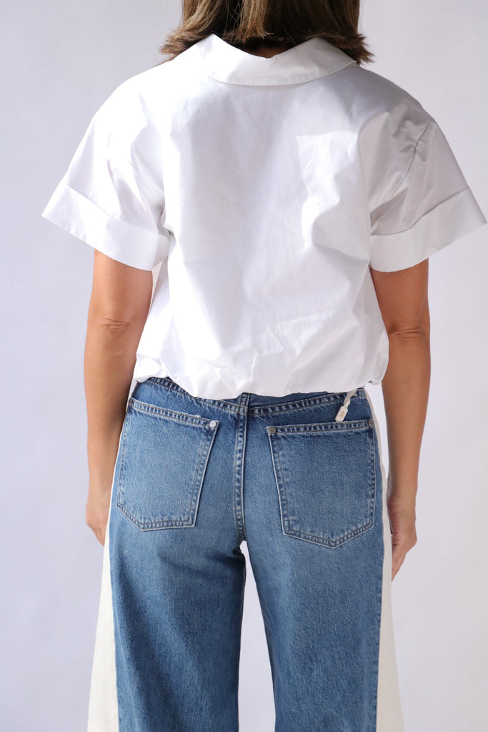 TWP Forever and Always Shirt in Cotton Shirting in White tops-blouses TWP 