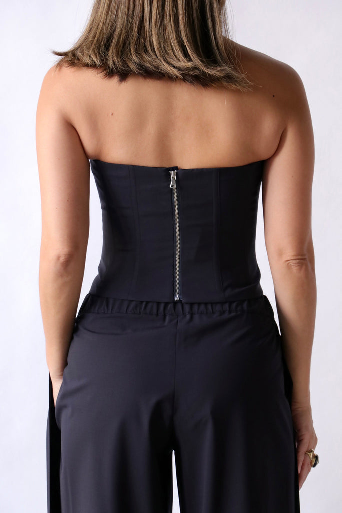 TWP Jullian Bustier in Midnight tops-blouses TWP 