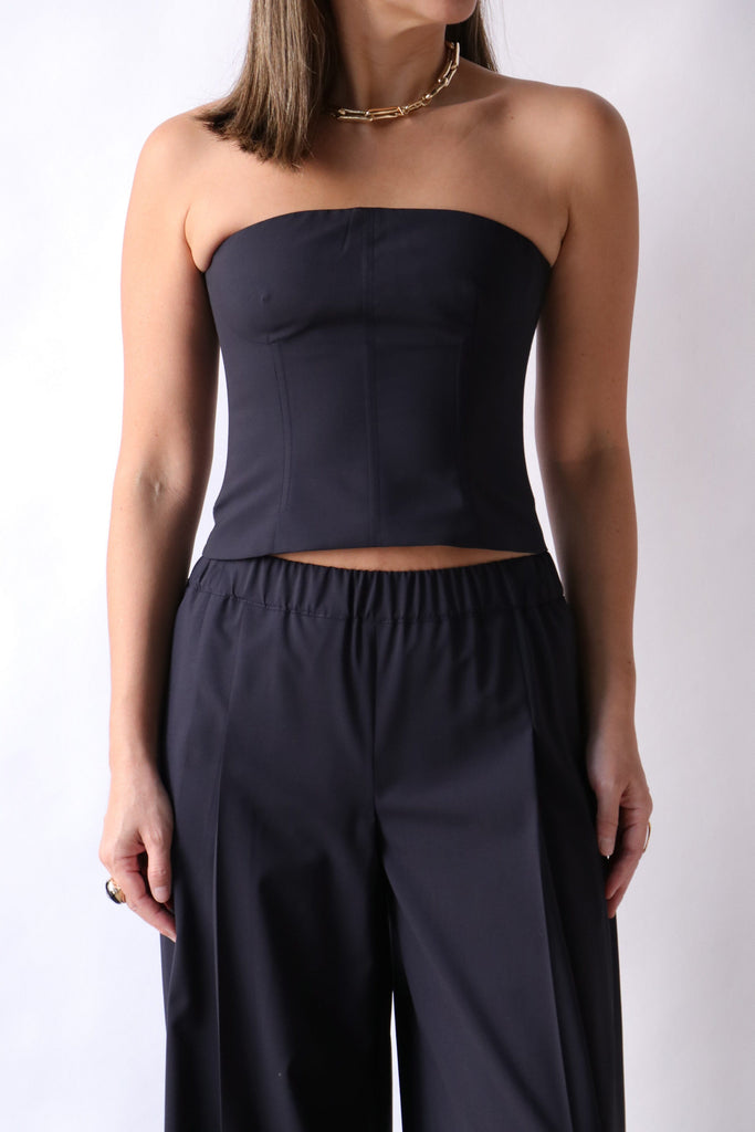 TWP Jullian Bustier in Midnight tops-blouses TWP 