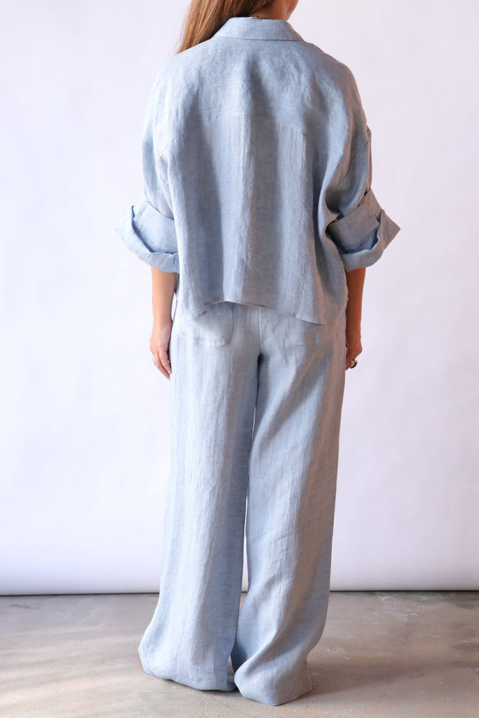 TWP Main St. Pant in Lightweight Washed Hemp Denim Bottoms TWP 