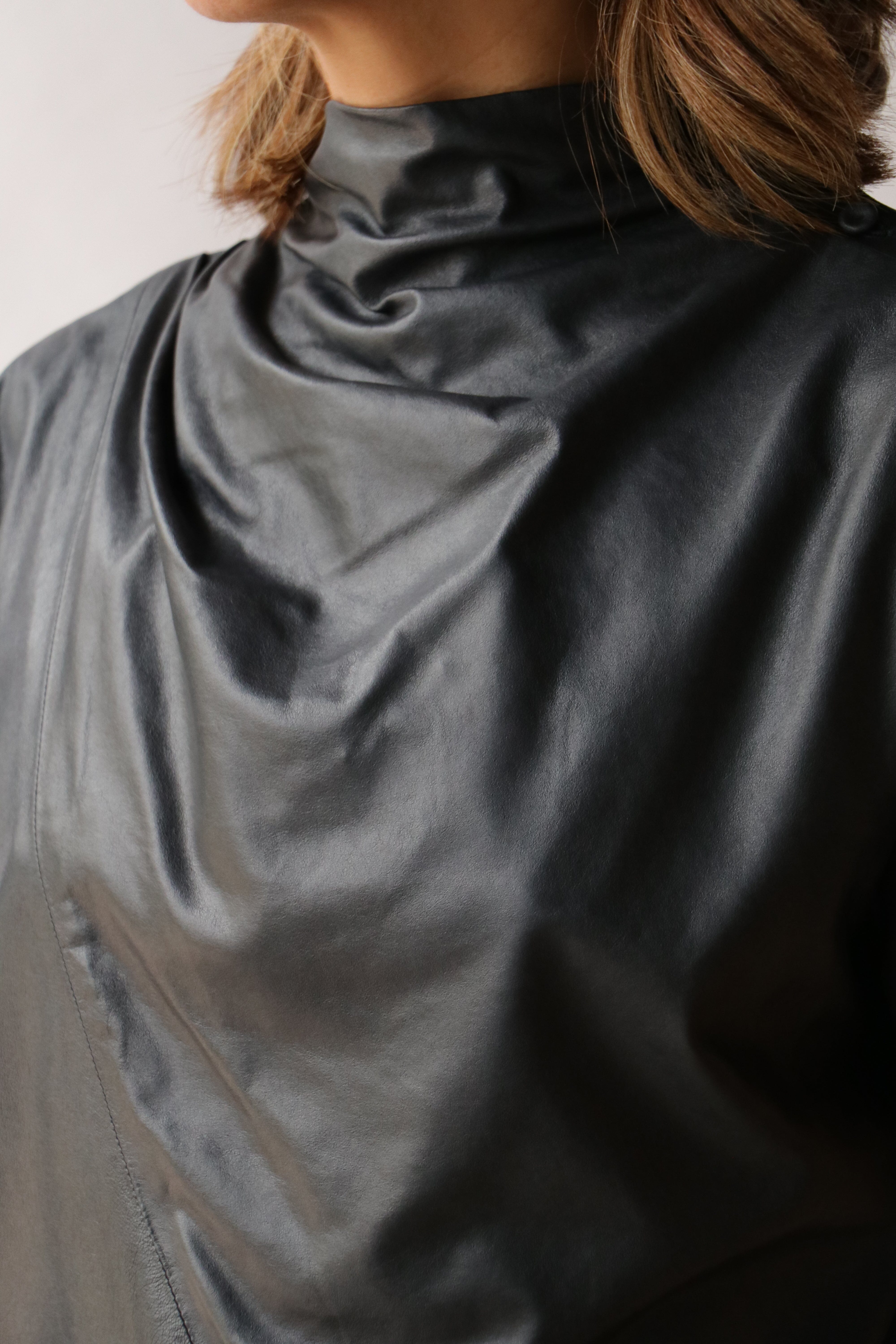 TWP Mock Neck Tee in Midnight | WE ARE ICONIC