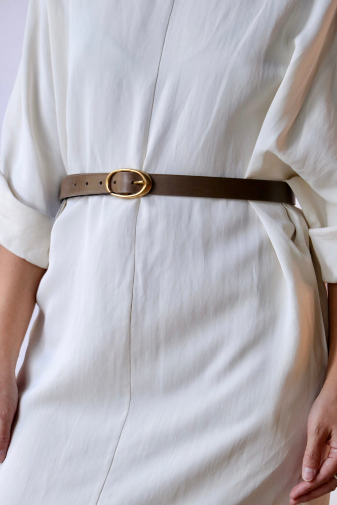 TWP Narrow Belt in Mink Accessories TWP 