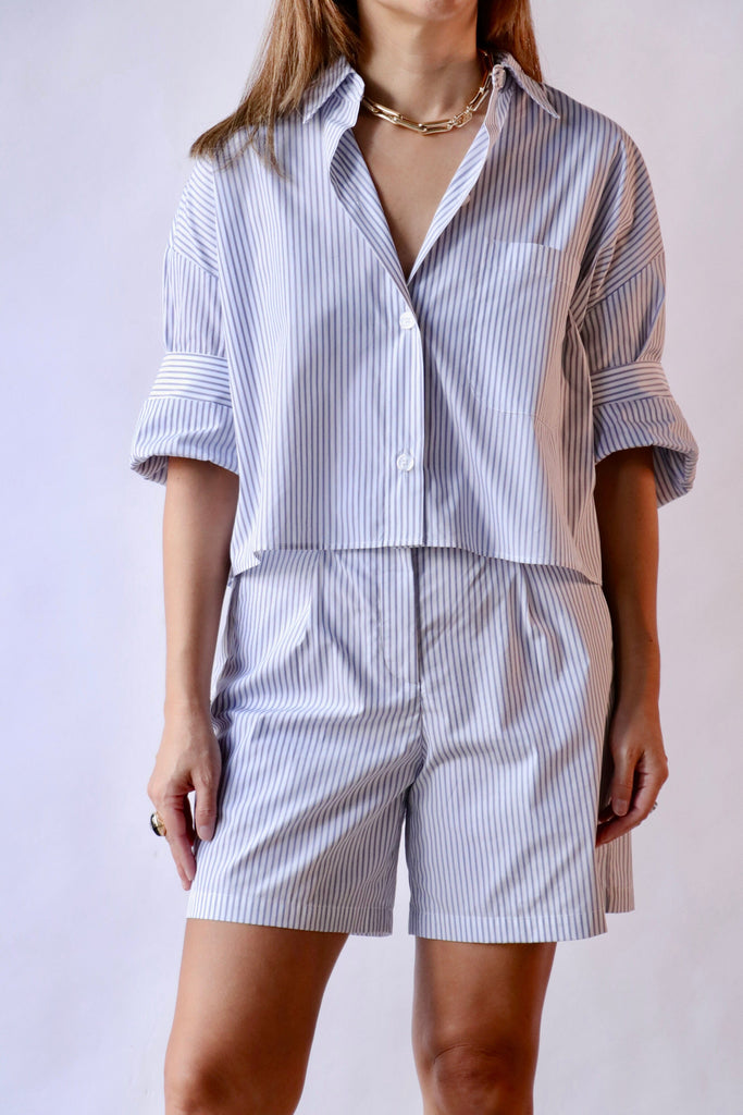 TWP Next Ex in Stripes White/Midnight tops-blouses TWP 