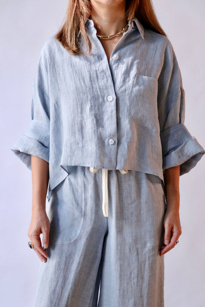 TWP Next Ex Top in Light Indigo tops-blouses TWP 