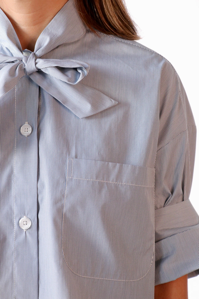 TWP Next Ex w/ Tie in Pine Grove White tops-blouses TWP 