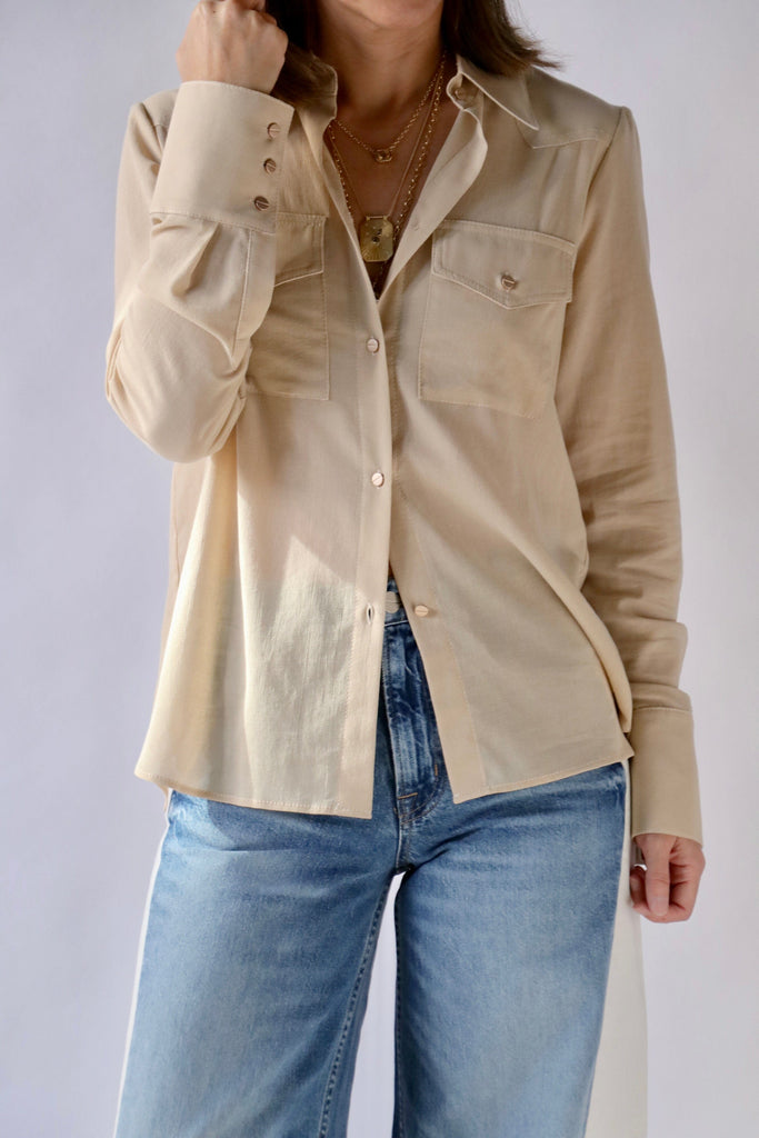 TWP Rancher's Daughter Shirt in Cotton Voile tops-blouses TWP 