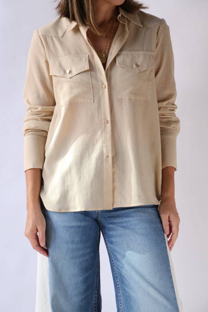 TWP Rancher's Daughter Shirt in Cotton Voile tops-blouses TWP 