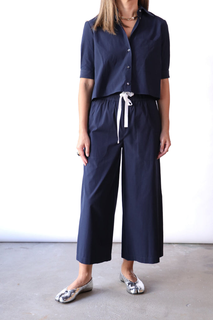 TWP Short Lived Shirt in Midnight tops-blouses TWP 