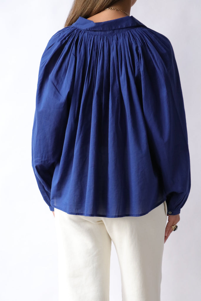 Xirena Fabienne Shirt in Marine Blue tops-blouses Xirena 