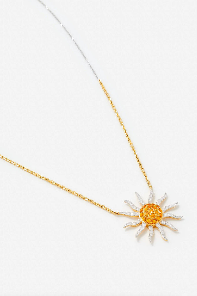 Yvonne Leon collier Soleil Diamants Citrines 2 Ors Jewelry Yvonne Leon 