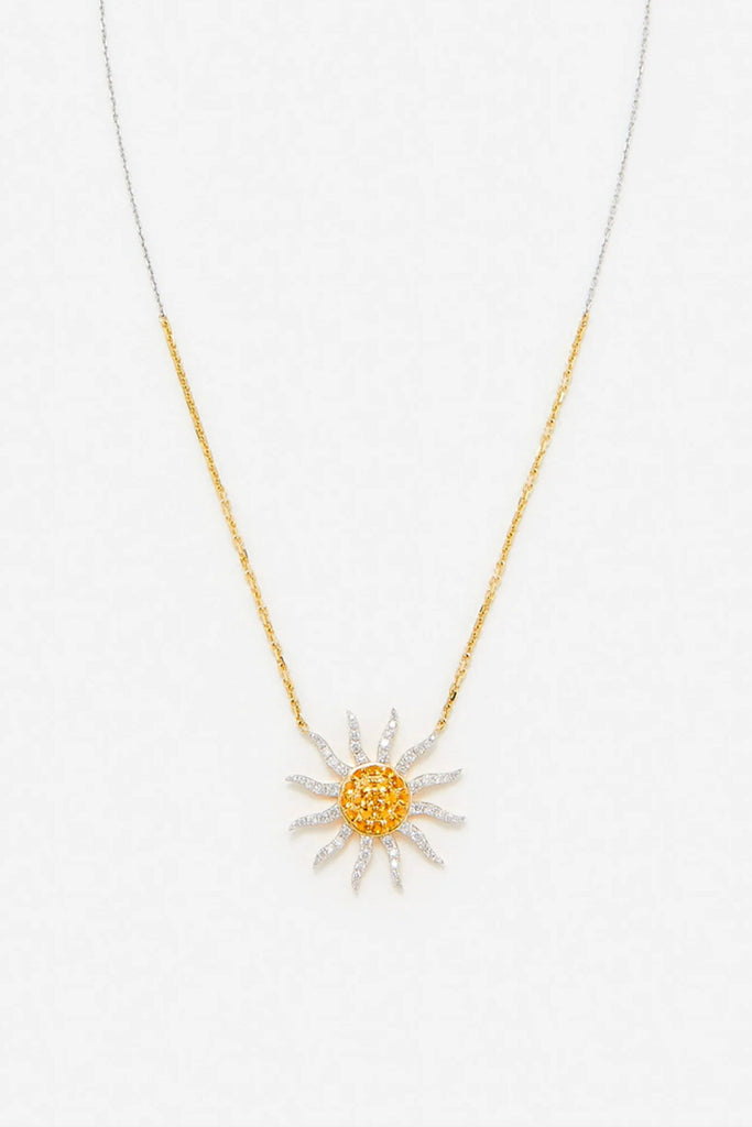 Yvonne Leon collier Soleil Diamants Citrines 2 Ors Jewelry Yvonne Leon 