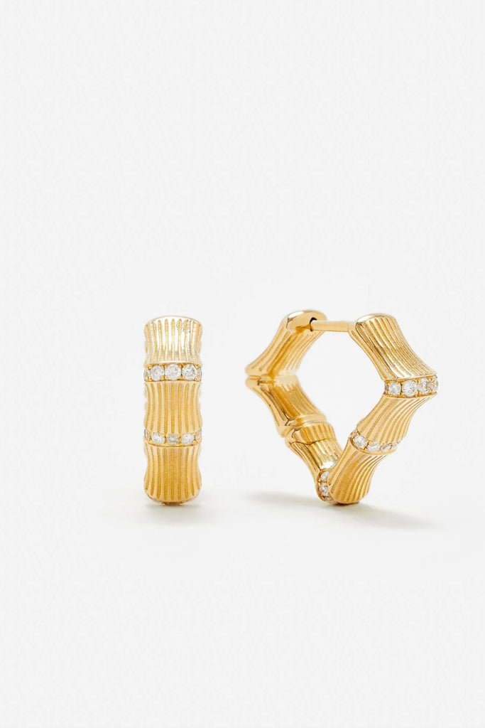 Yvonne Leon Paire De Créoles Bambou Pm Or Jaune Jewelry Yvonne Leon 