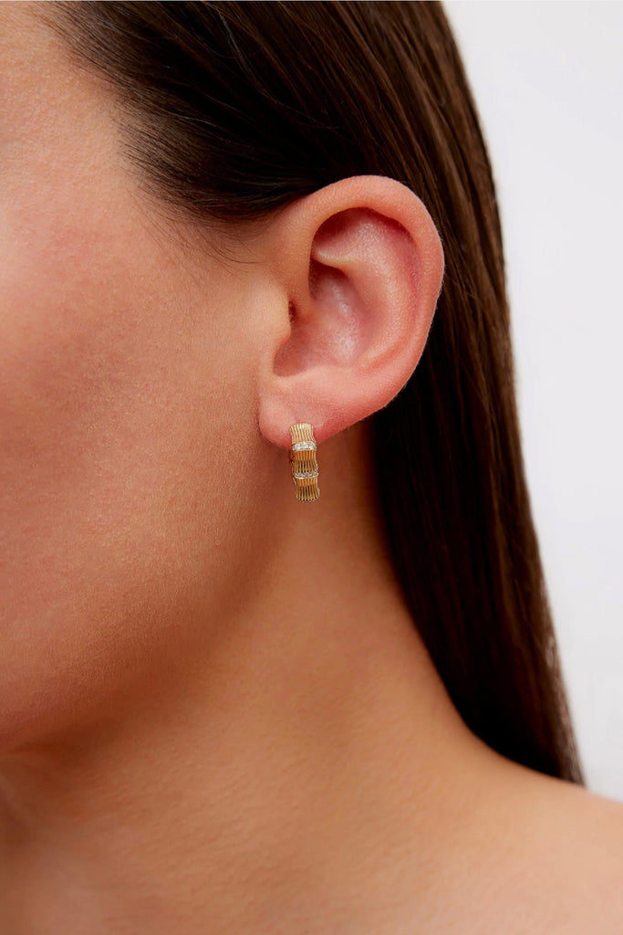Yvonne Leon Paire De Créoles Bambou Pm Or Jaune Jewelry Yvonne Leon 