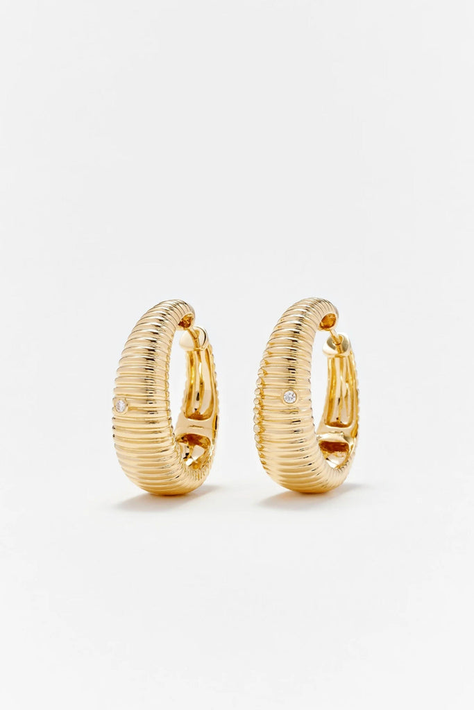 Yvonne Leon Paire De Maxi Créoles Berlingot Or Jaune Jewelry Yvonne Leon 
