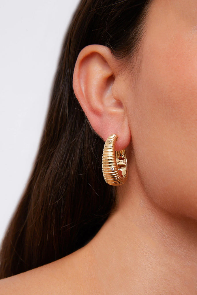 Yvonne Leon Paire De Maxi Créoles Berlingot Or Jaune Jewelry Yvonne Leon 