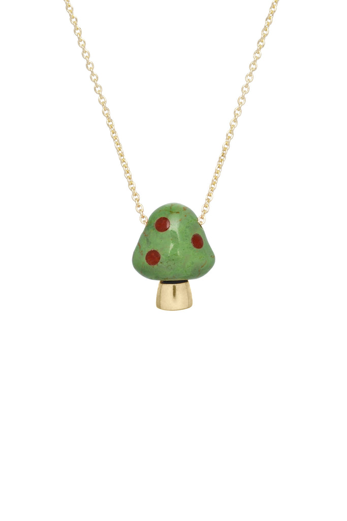 Aliita L'Amanita Green + Red Necklace Jewelry Aliita 