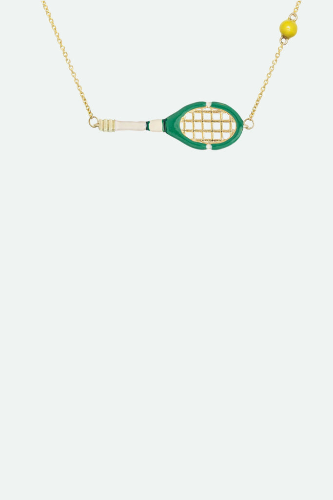 Aliita Tennis Pelota Necklace in Pistachio Green Jewelry Aliita 