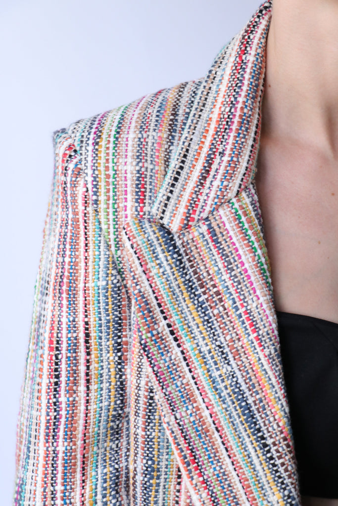 Alix of Bohemia Wade Bouclé Coat in Rainbow Multi Outerwear Alix of Bohemia 