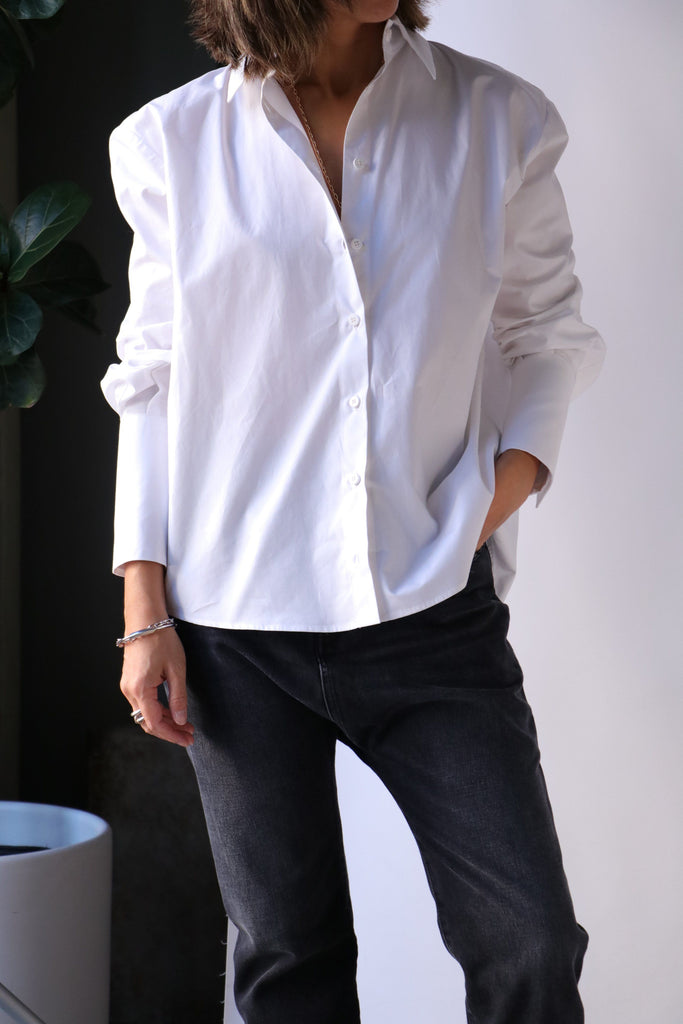 Canvas Shirt in White tops-blouses The Attico 