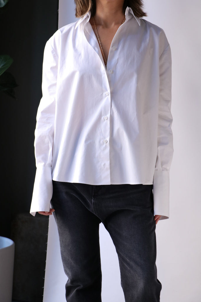 Canvas Shirt in White tops-blouses The Attico 