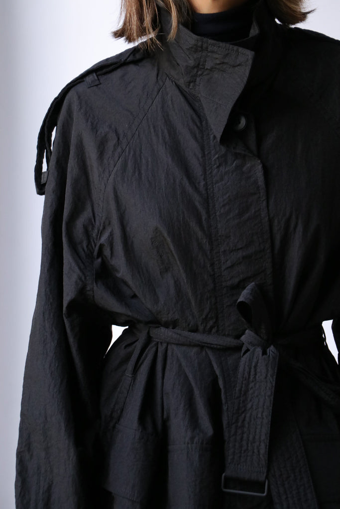 Christian Wijnants Cada Oversized Coat in Black Outerwear Christian Wijnants 