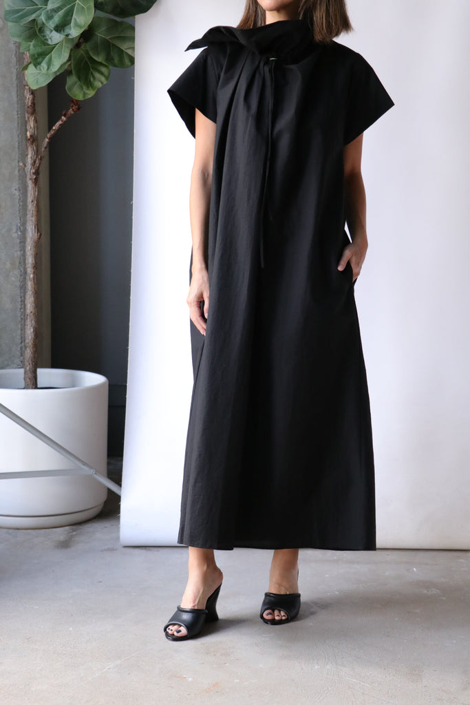 Christian Wijnants Demino Short Sleeve Dress in Black Dresses Christian Wijnants 