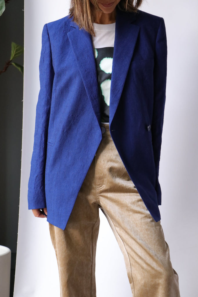 Christian Wijnants Jipro Tailored Jacket in Night Blue Outerwear Christian Wijnants 
