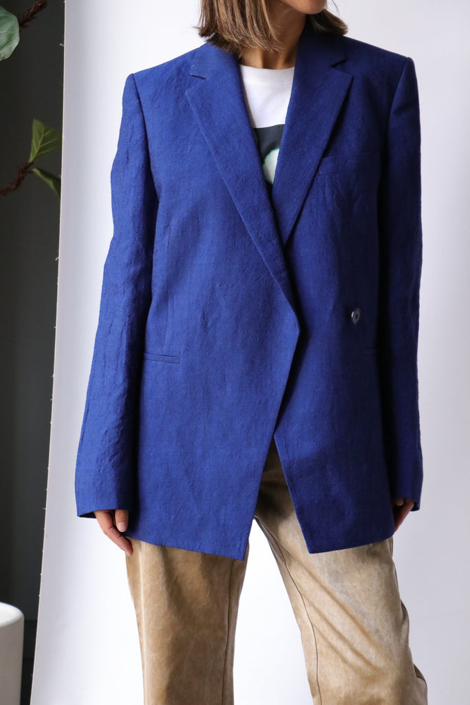 Christian Wijnants Jipro Tailored Jacket in Night Blue Outerwear Christian Wijnants 