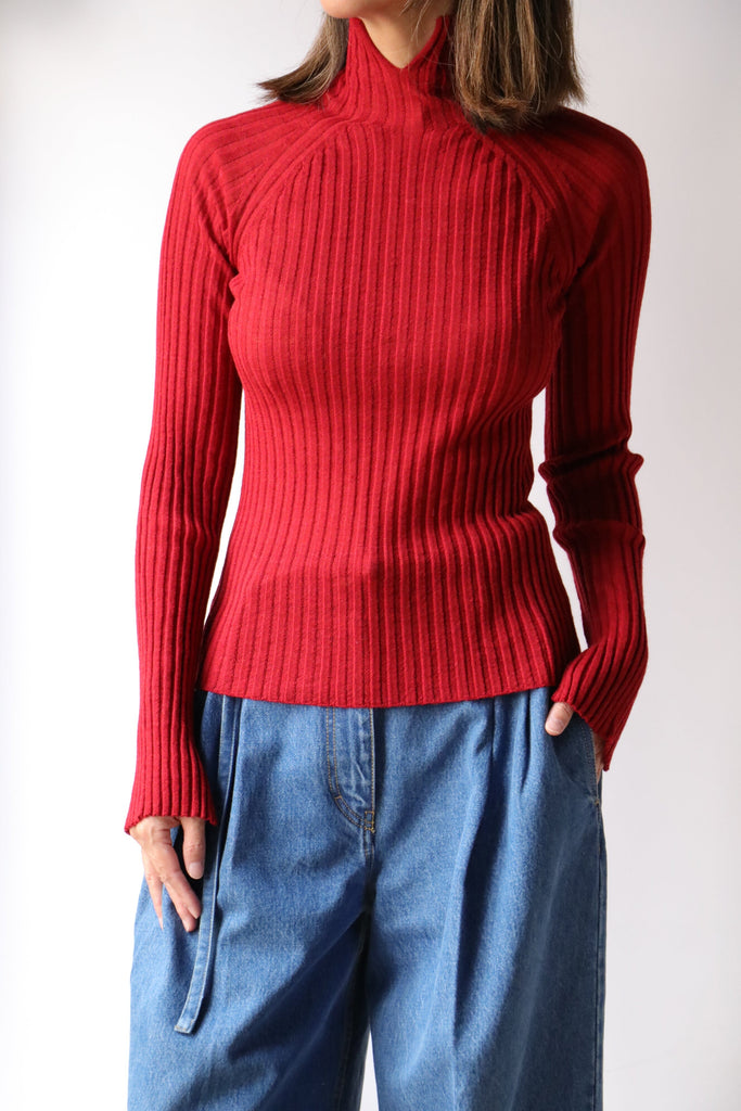 Christian Wijnants Kessy Top in Ruby tops-blouses Christian Wijnants 