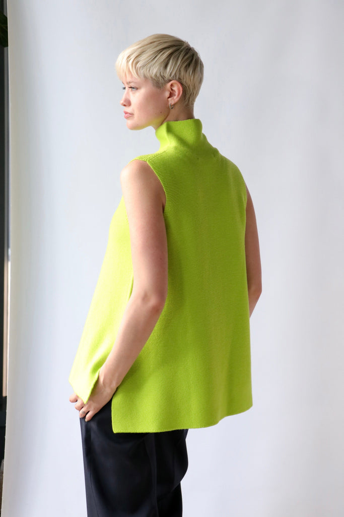 Christian Wijnants Kewi Sleeveless Top in Lime tops-blouses Christian Wijnants 
