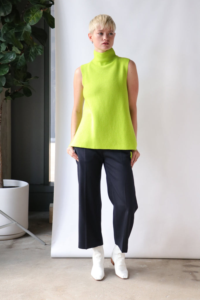 Christian Wijnants Kewi Sleeveless Top in Lime tops-blouses Christian Wijnants 