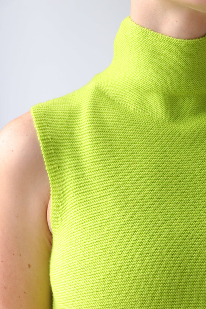 Christian Wijnants Kewit Sleeveless Top in Lime | WE ARE ICONIC