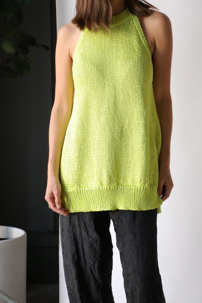 Christian Wijnants Kuhra Top in Lime tops-blouses Christian Wijnants 