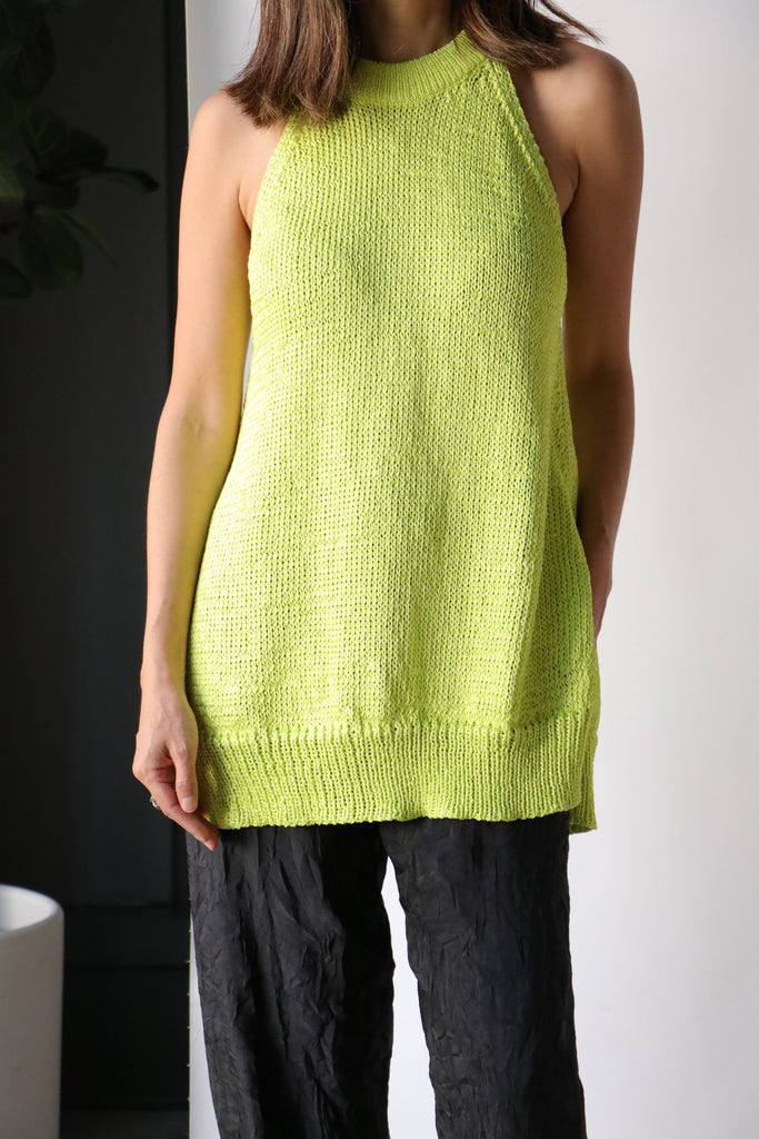 Christian Wijnants Kuhra Top in Lime tops-blouses Christian Wijnants 