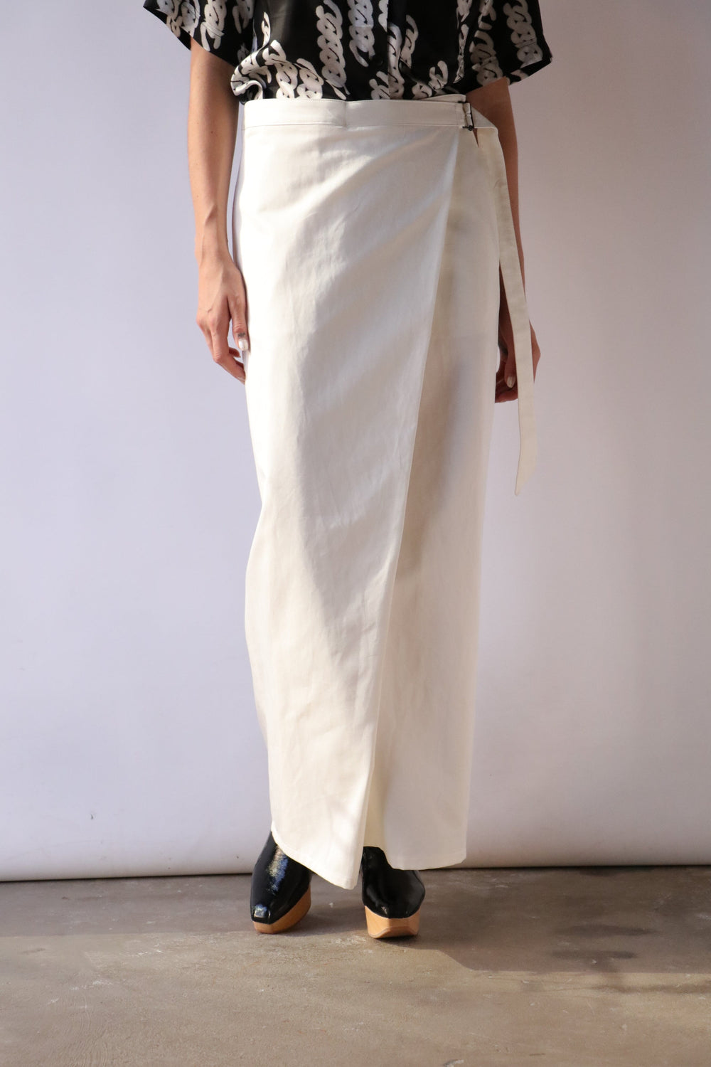 Christian Wijnants Sono Wrap Skirt in Off White | WE ARE ICONIC