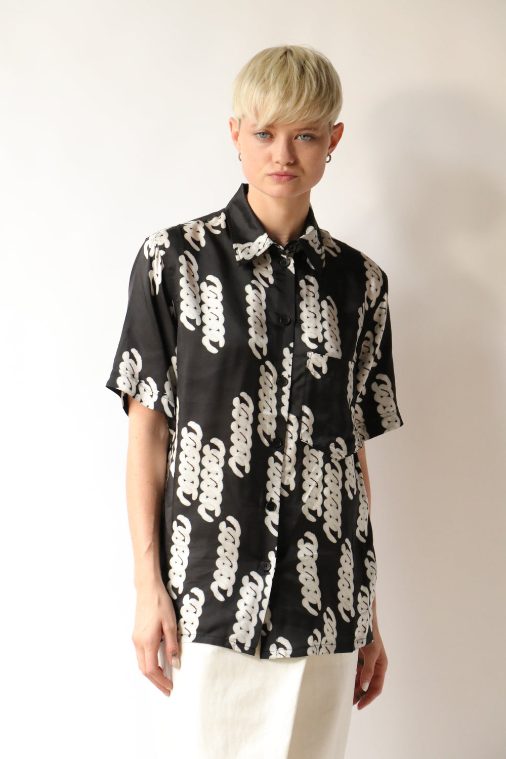 BOSS - Regular-fit shirt in Hawaiian-print twill