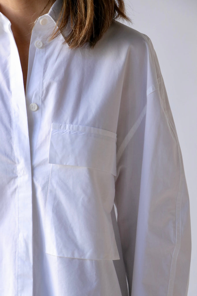 Christian Wijnants Tempsey Button Down Shirt in White tops-blouses Christian Wijnants 