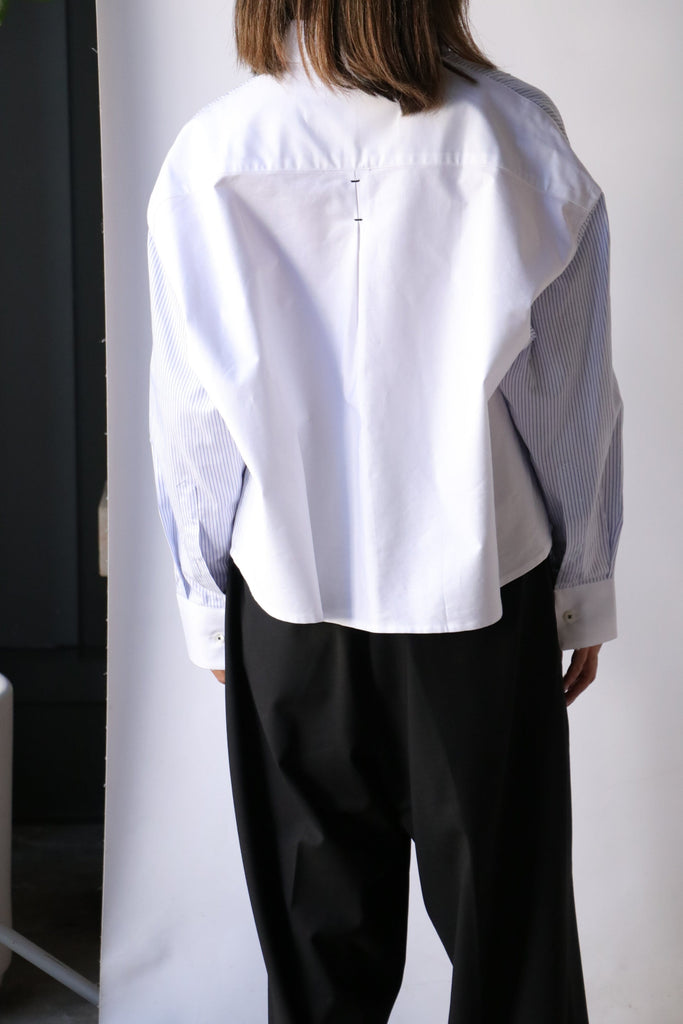Cordera Bi-color Woven Shirt tops-blouses Cordera 