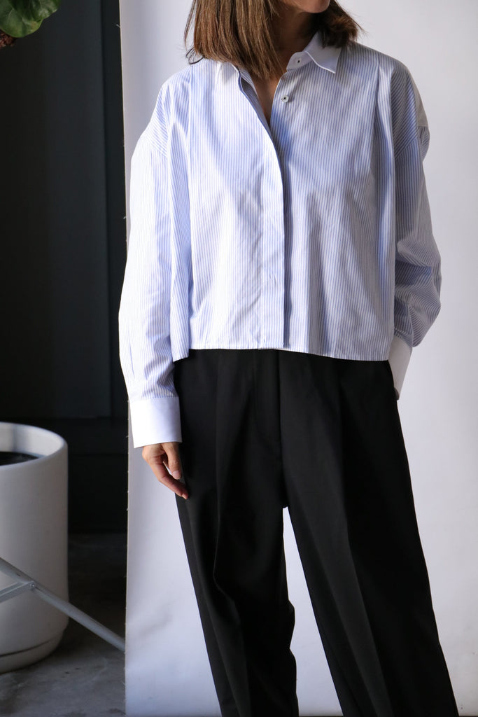 Cordera Bi-color Woven Shirt tops-blouses Cordera 