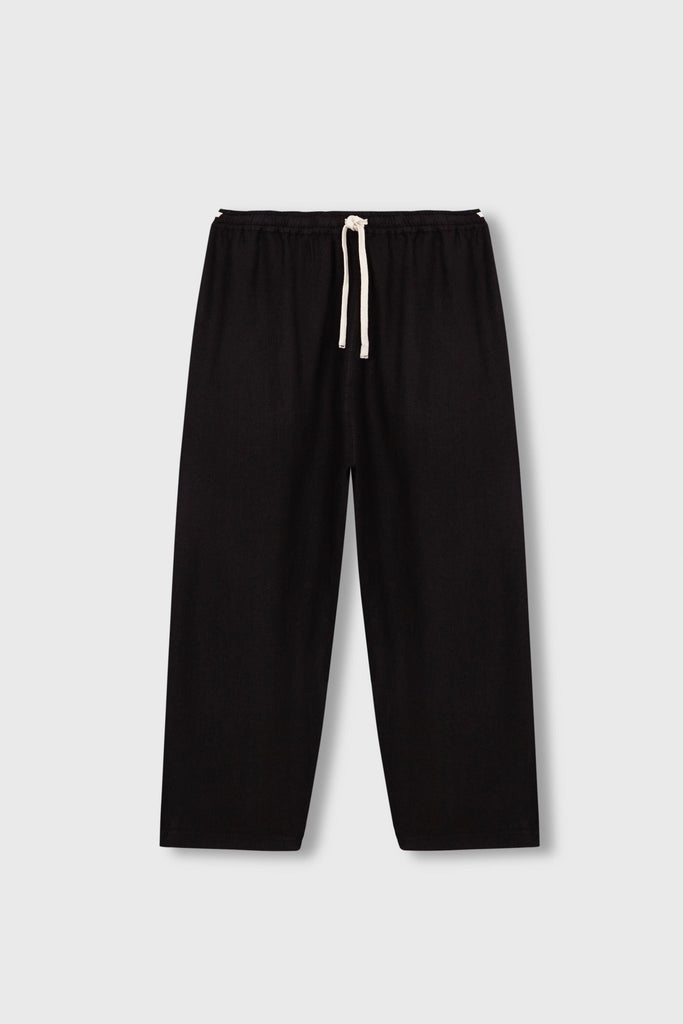 Cordera Linen Maxi Pants in Black Bottoms Cordera 