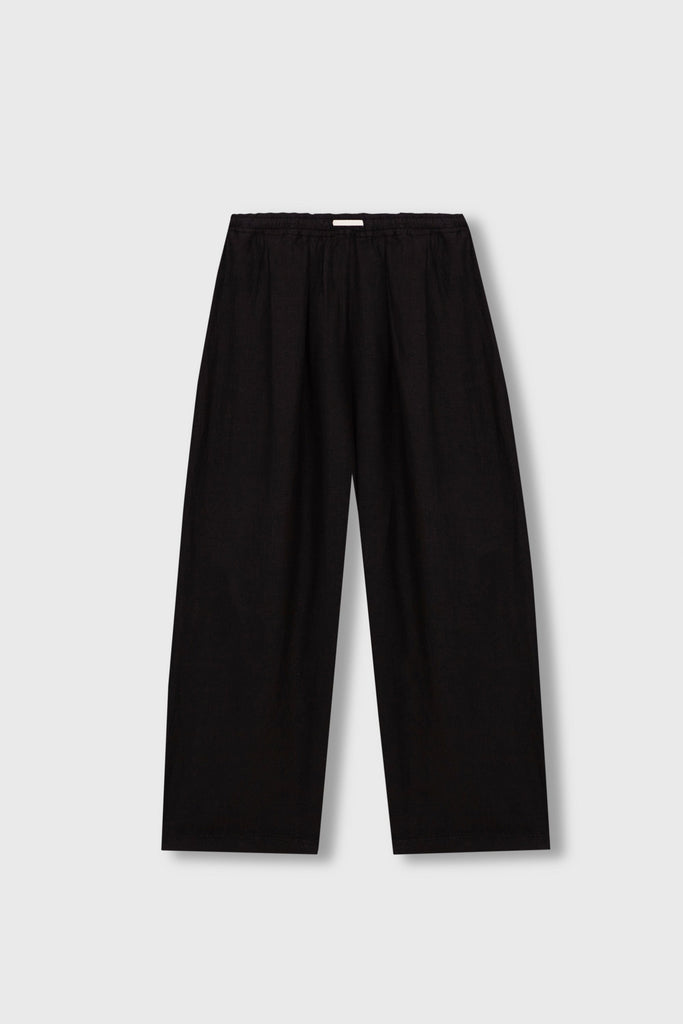 Cordera Linen Maxi Pants in Black Bottoms Cordera 